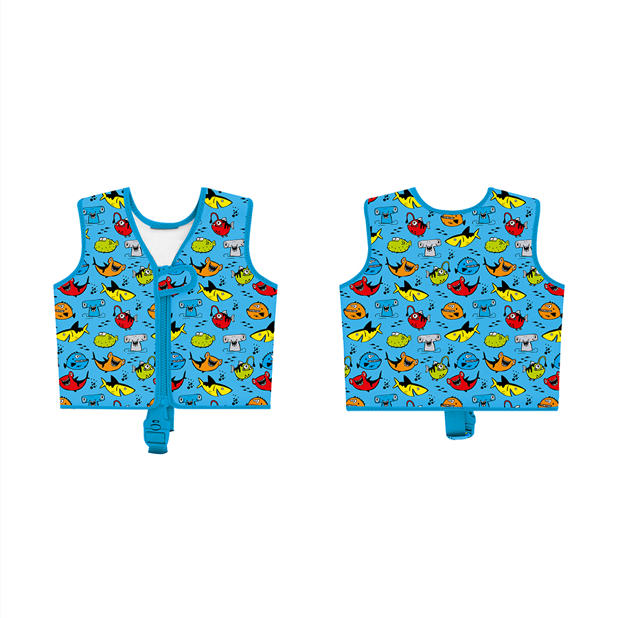Slipstop Schwimmweste Aquatic - blau mit Fischen