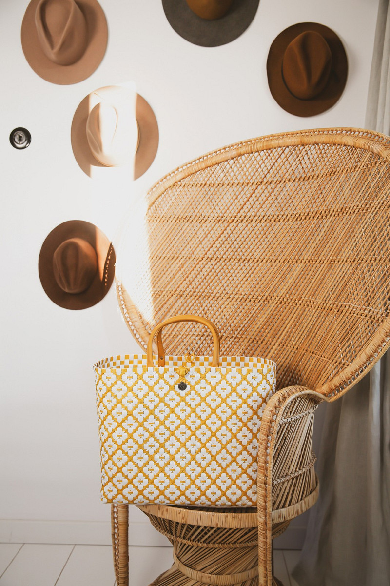 Handed By Motif Bag - Shopper Einkaufskorb Grösse / Siz L - Farbe Mustard - Gelb