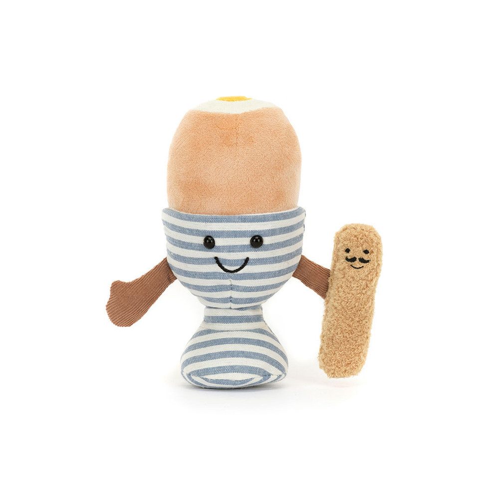 Jellycat Amuseables Eggetha Egg & Lance Soldier Kuscheltier 16 cm  Frühstücksei