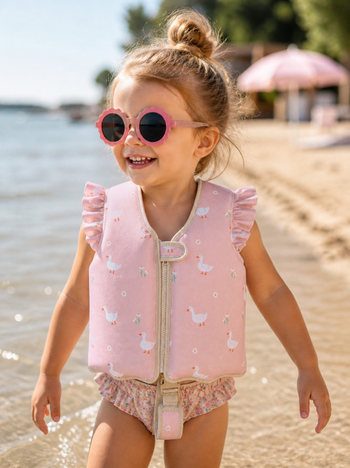 JEP KIDS - SLIPSTOP Schwimmweste - Goose Pink - Gänse 