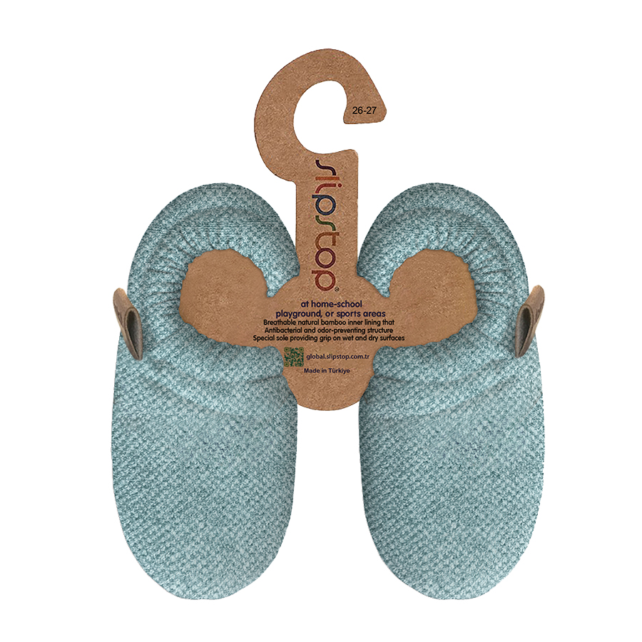 Slipstop Bootie Hausschuh - Soft Green Junior