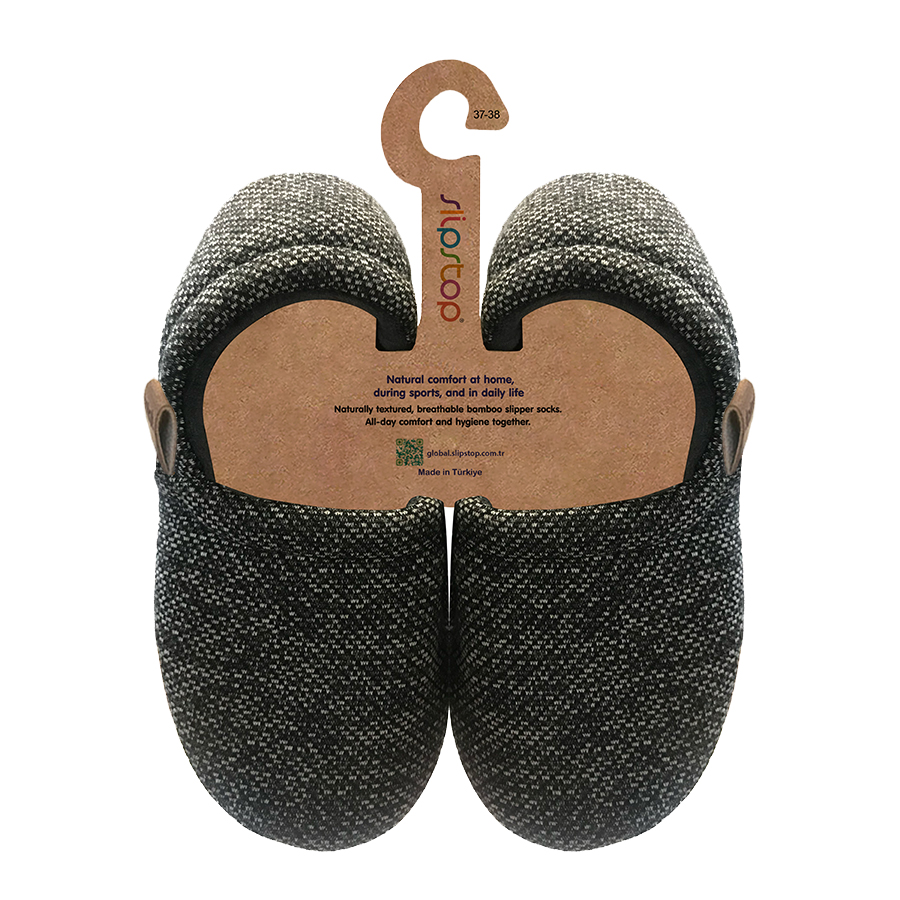 Slipstop Bootie Hausschuh -Antrasit für Erwachsene 