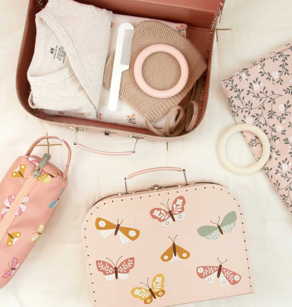 A Little Lovely Company Kofferset Schmetterlinge A Little Lovely Company Kofferset Schmetterlinge