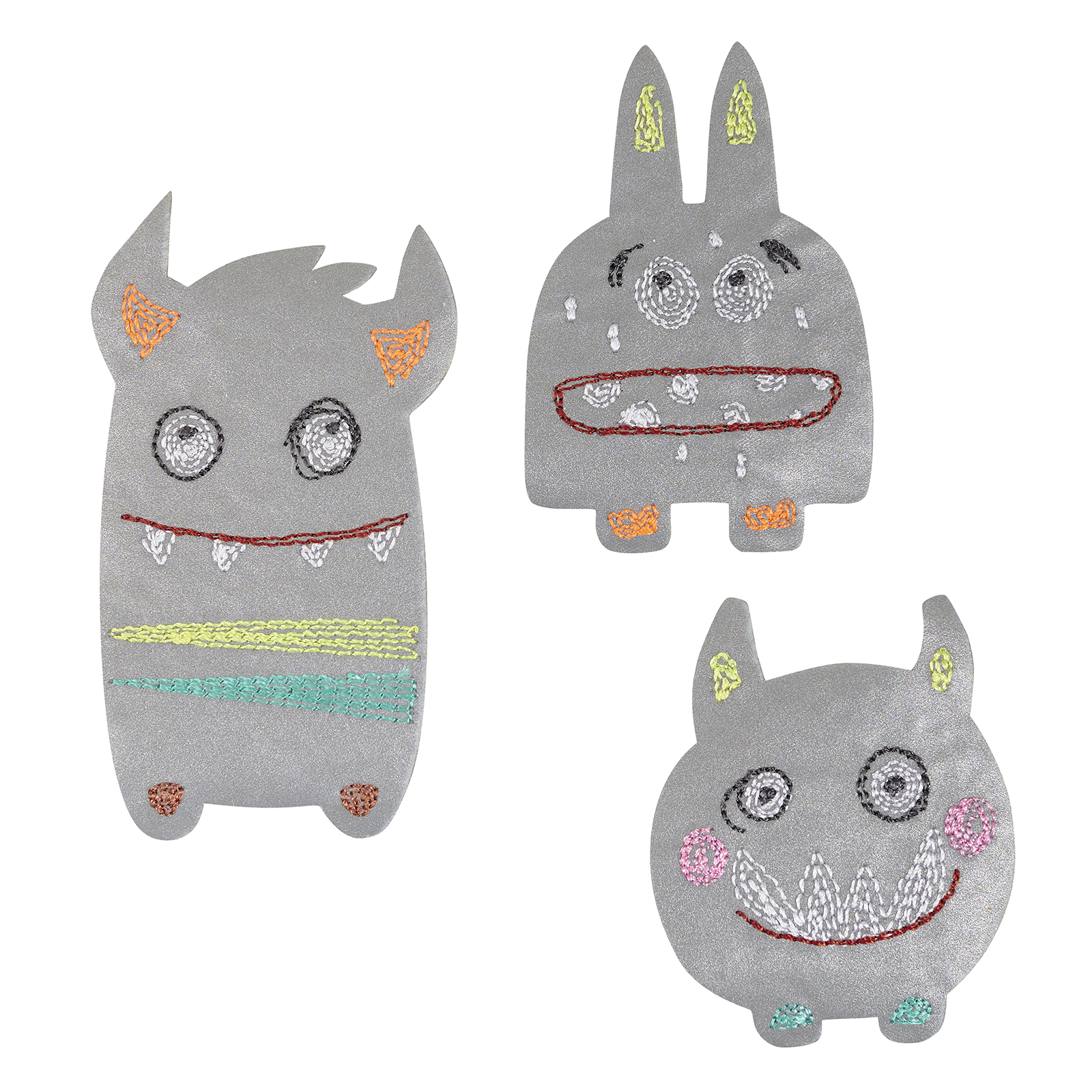 Fabfabstickers Reflektor Sticker zum Kleben Monster