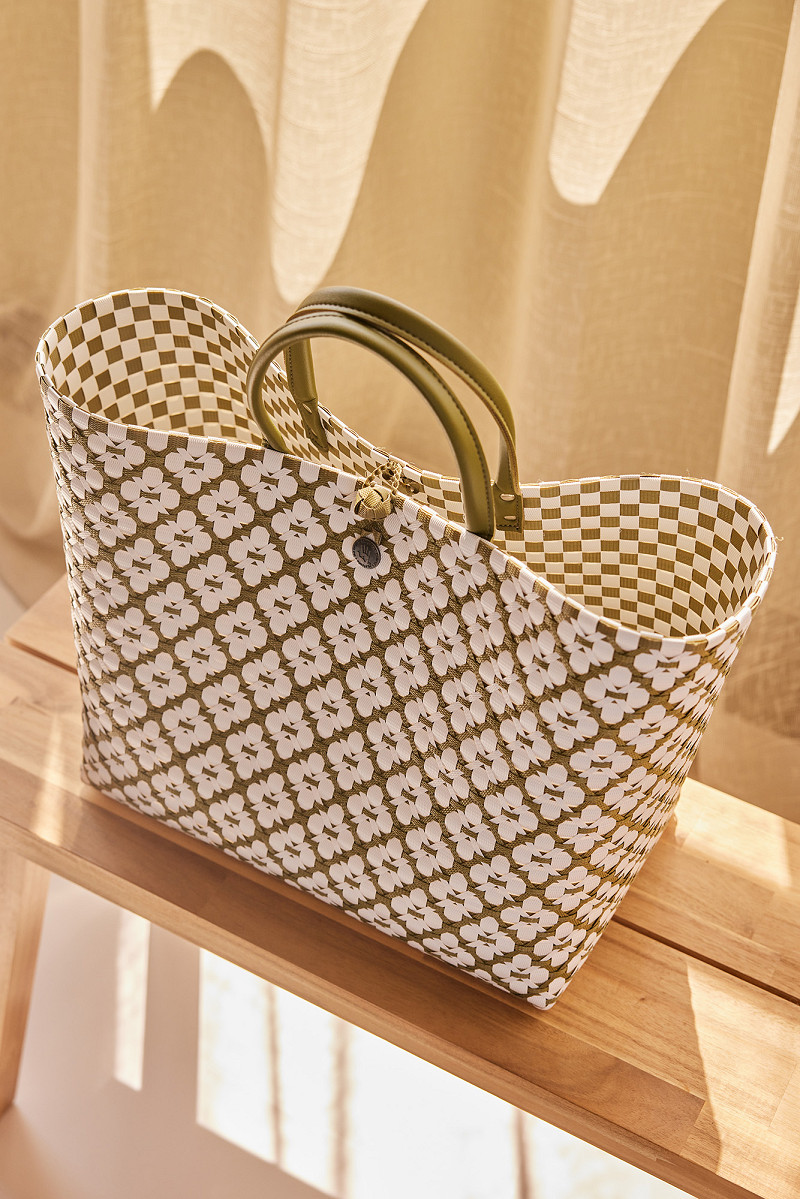 Handed By Motif Bag - Shopper Einkaufskorb Grösse / Siz L - Farbe Copper Blush - Creme