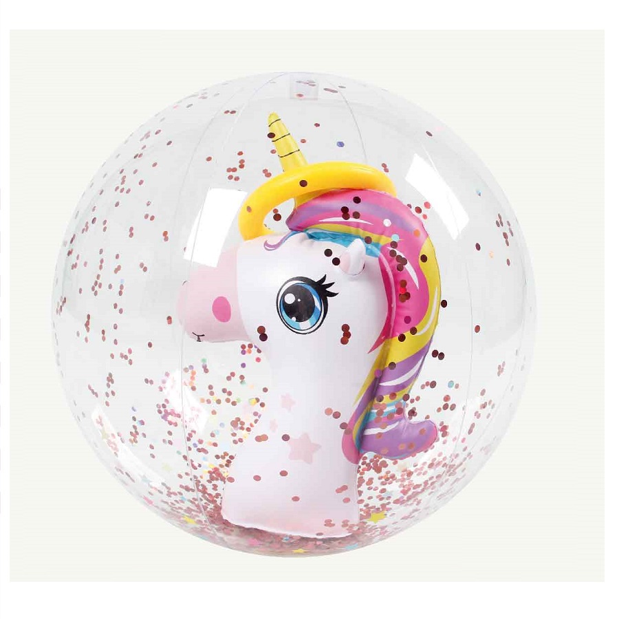 Aufblasbarer Beach Ball mit 3D-Einhorn – Mystic Fun