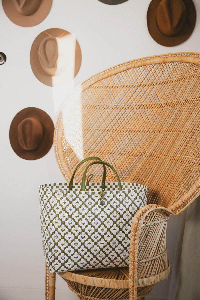 Handed By - Motif Bag - Shopper Einkaufskorb Grösse  L /  Farbe Olive