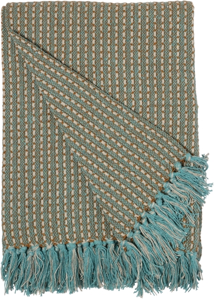 Au Maison Decke Überwurf Handtuch Saunatuch  Türkis Gold  aus Baumwolle 140x180 cm 