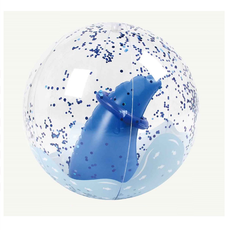 Aufblasbarer Beach Ball mit 3D-Haifischflosse – Fin Fun