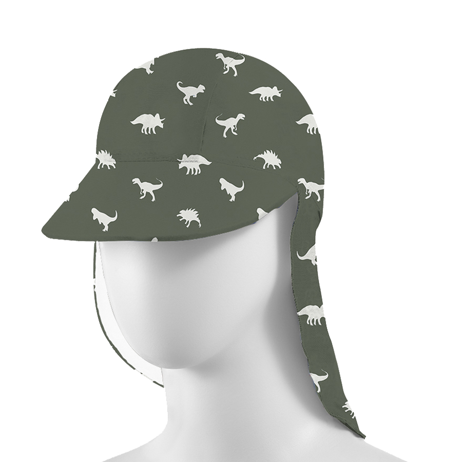 Slipstop Dino Green Bademütze - Schirmmütze         