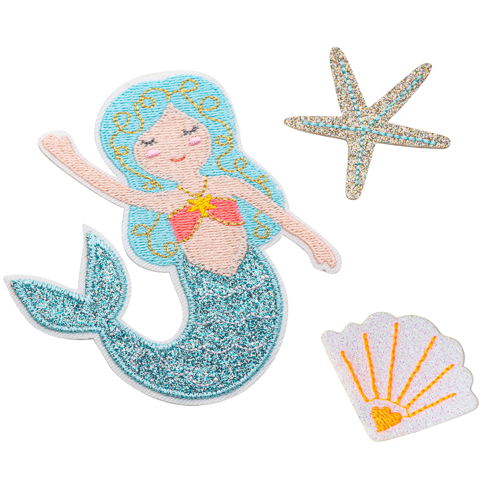 Fabfabstickers Bügelsticker Mermaid - Meerjungfrau