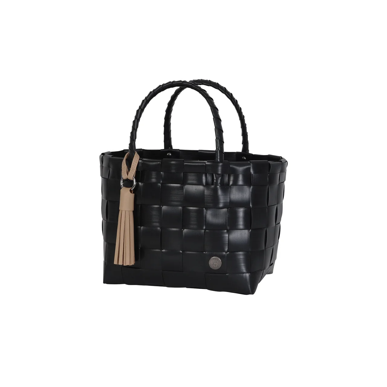 Handed By Mini Paris - Mini Shopper Schwarz mit Tassel Anhänger 